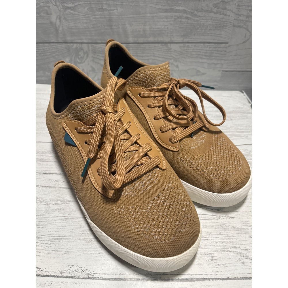 Vessi Men's Casual Knit‎ Sneakers Tan All Day Cloud Comfort Dyma Tex Technology